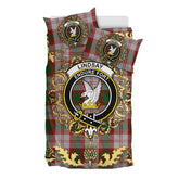Lindsay Dress Red Tartan Crest Bedding Set - Golden Thistle Style
