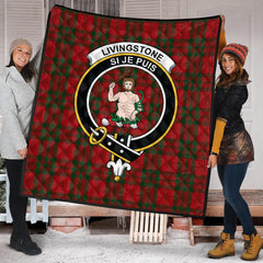 Livingston (MacLea) Tartan Crest Quilt