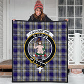 Livingston (MacLea) Dress Tartan Crest Quilt
