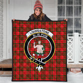 Livingston (MacLea) Modern Tartan Crest Quilt