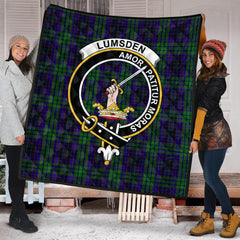 Lumsden Green Tartan Crest Quilt