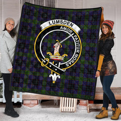 Lumsden Hunting Tartan Crest Quilt