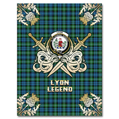 Lyon Tartan Gold Courage Symbol Blanket