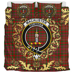 MacAlister 02 Tartan Crest Bedding Set - Golden Thistle Style