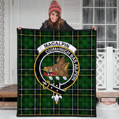 MacAlpin (MacAlpine) Modern Tartan Crest Quilt