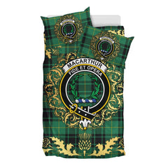 MacArthur Ancient Tartan Crest Bedding Set - Golden Thistle Style