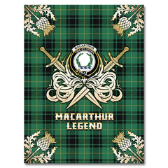 MacArthur Ancient Tartan Gold Courage Symbol Blanket