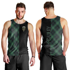 MacAulay Hunting Ancient Tartan Crest Men's Tank Top - Cross Style