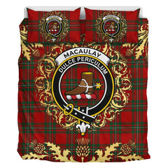 MacAulay MacGregor Tartan Crest Bedding Set - Golden Thistle Style