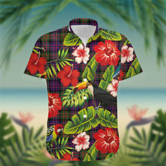 MacBrayne Tartan Hawaiian Shirt Hibiscus, Coconut, Parrot, Pineapple - Tropical Garden Shirt