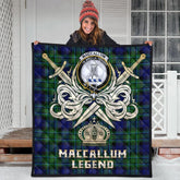 MacCallum Modern Tartan Crest Legend Gold Royal Premium Quilt