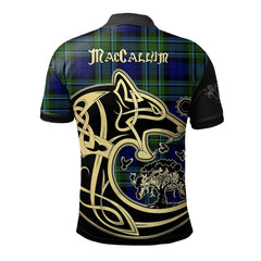 MacCallum Modern Tartan Polo Shirt Viking Wolf