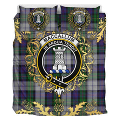 MacCallum (Malcolm) Dress 03 Tartan Crest Bedding Set - Golden Thistle Style