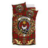 MacColl 01 Tartan Crest Bedding Set - Golden Thistle Style