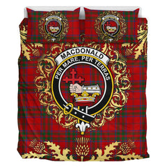 MacDonald 02 Tartan Crest Bedding Set - Golden Thistle Style