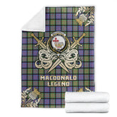 MacDonald Ancient Tartan Gold Courage Symbol Blanket
