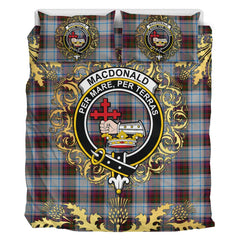 MacDonald Dress 02 Tartan Crest Bedding Set - Golden Thistle Style