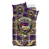 MacDonald Dress Modern Tartan Crest Bedding Set - Golden Thistle Style