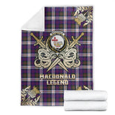 MacDonald Dress Modern Tartan Gold Courage Symbol Blanket