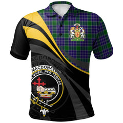 MacDonald Lord of the Isles Hunting 02 Tartan Polo Shirt - Royal Coat Of Arms Style
