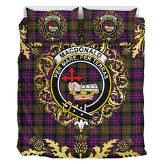 MacDonald Modern Tartan Crest Bedding Set - Golden Thistle Style