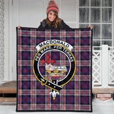 MacDonald Pattern of Plaids Tartan Crest Quilt
