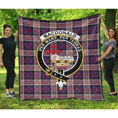 MacDonald Pattern of Plaids Tartan Crest Quilt