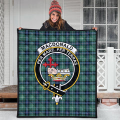 MacDonald of the Isles Hunting Ancient Tartan Crest Quilt