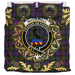 MacDonell of Glengarry 02 Tartan Crest Bedding Set - Golden Thistle Style