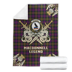 MacDonnell of Glengarry Modern Tartan Gold Courage Symbol Blanket