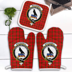MacDonnell Of Keppoch Modern Tartan Crest Oven Mitt And Pot Holder (2 Oven Mitts + 1 Pot Holder)