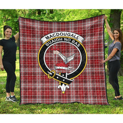MacDougal Dress Tartan Crest Quilt