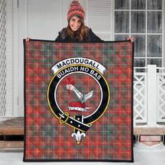 Macdougall Family Ancient Tartan Crest Quilt