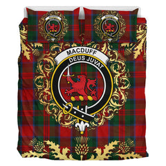 MacDuff 01 Tartan Crest Bedding Set - Golden Thistle Style