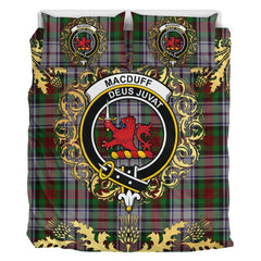 MacDuff Dress 02 Tartan Crest Bedding Set - Golden Thistle Style