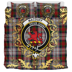 MacDuff Dress 04 Tartan Crest Bedding Set - Golden Thistle Style