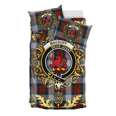 MacDuff Dress 05 Tartan Crest Bedding Set - Golden Thistle Style