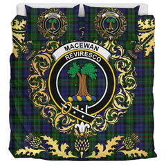 MacEwen - MacEwan 01 Tartan Crest Bedding Set - Golden Thistle Style