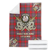 MacFarlane Modern Tartan Gold Courage Symbol Blanket