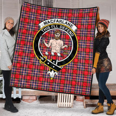 MacFarlane Modern Tartan Crest Quilt