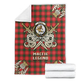 MacFie Tartan Gold Courage Symbol Blanket