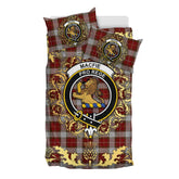 MacFie Dress Tartan Crest Bedding Set - Golden Thistle Style