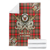MacGill Modern Tartan Gold Courage Symbol Blanket