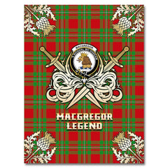 MacGregor Modern Tartan Gold Courage Symbol Blanket