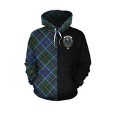 MacInnes Modern Tartan Hoodie Half of Me - Cross Style