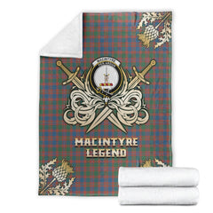 MacIntyre Ancient Tartan Gold Courage Symbol Blanket