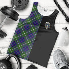 MacIntyre Hunting Modern Tartan Crest Men's Tank Top - Cross Style