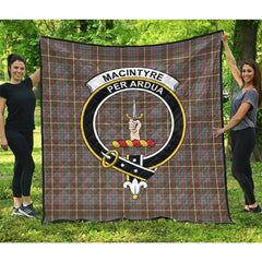 MacIntyre Hunting Weathered Tartan Crest Quilt