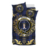 MacKay Blue 02 Tartan Crest Bedding Set - Golden Thistle Style