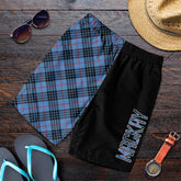 MacKay Blue Tartan Crest Men's Short - Cross Style